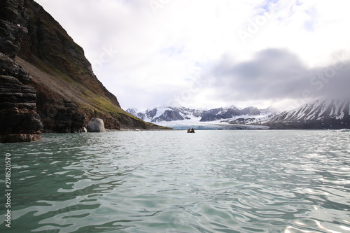 Arctic Glacier near Longyearbyen Svalbard, Norway