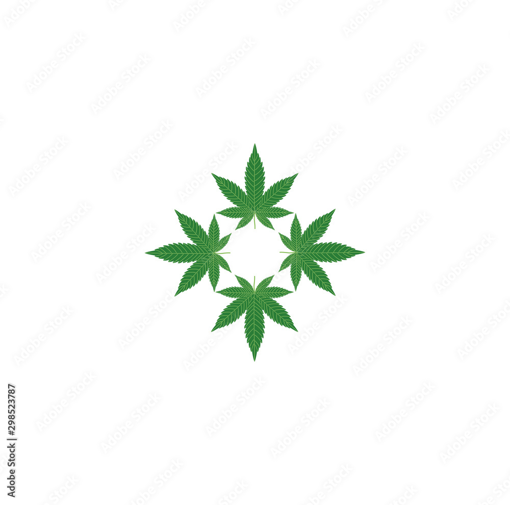 cannabis leaf logo