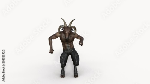 3d model Aries dancing , transparent background