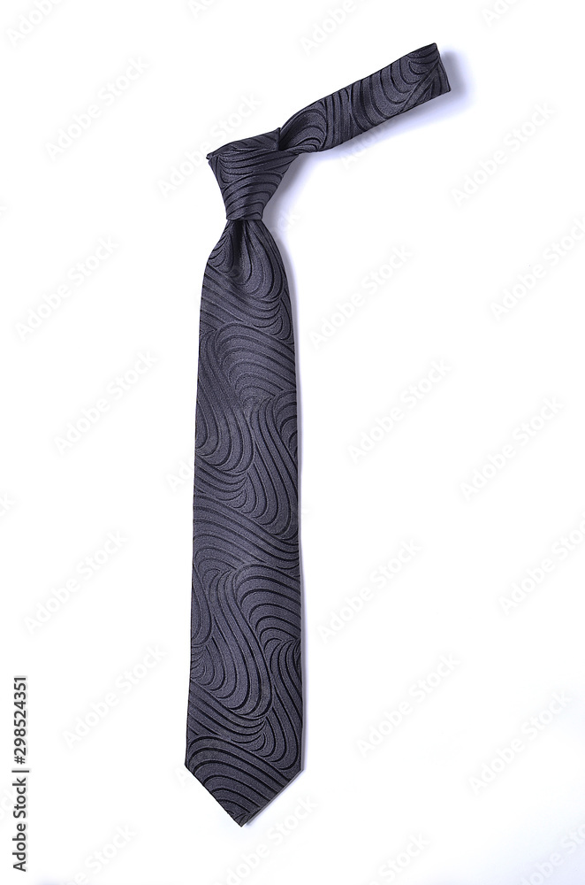 A Black Necktie with single knot- A Black Necktie with single knot-