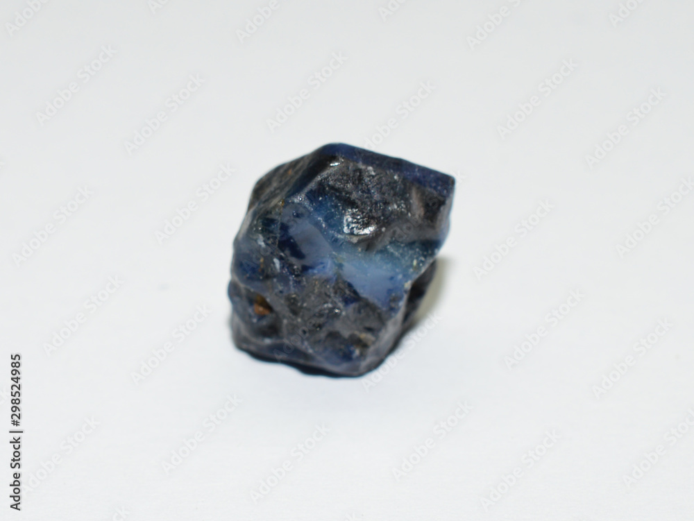blue sapphire natural raw gemstone crystal