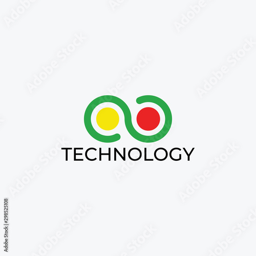 Abstract technology logo template. Colorfull, Gradient.
