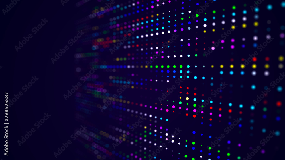Fototapeta premium Abstract digital background. Big data code matrix. 3d rendering.