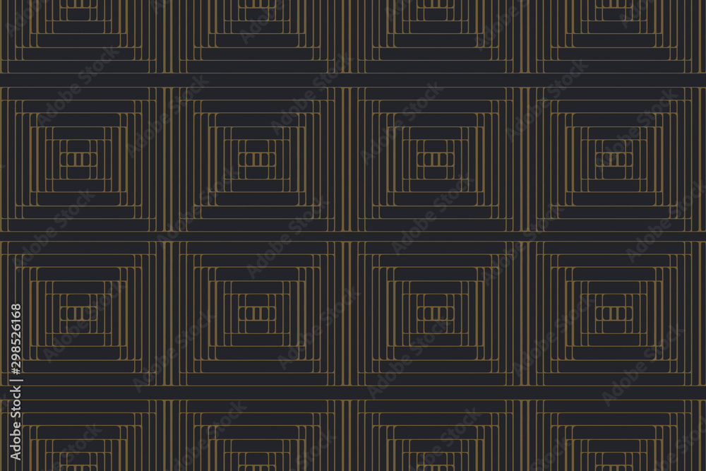 An elegant golden light abstract seamless pattern on a dark background An elegant golden light abstract seamless pattern on a dark background