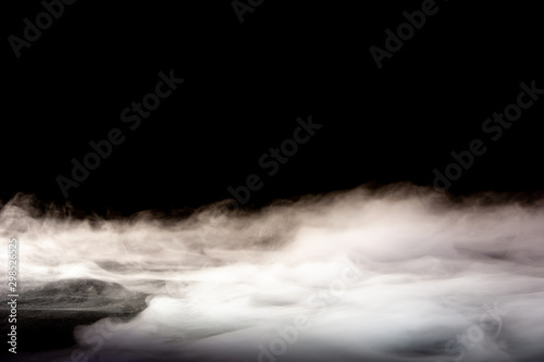 Obraz na plátne Realistic dry ice smoke clouds fog overlay perfect for compositing into your shots