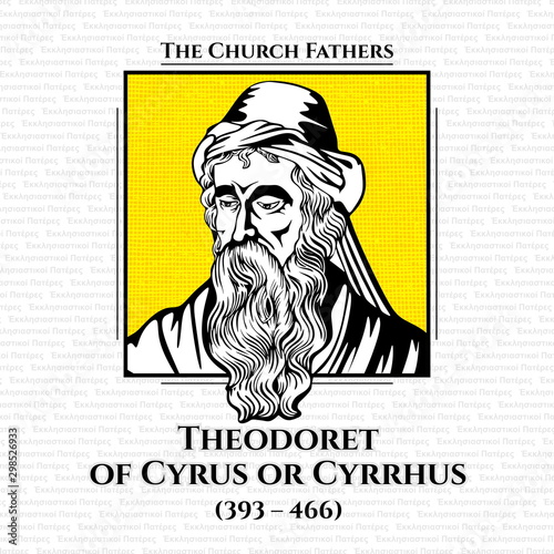 Theodoret of Cyrus or Cyrrhus (393 – 466) was an influential theologian of the School of Antioch, biblical commentator, and Christian bishop of Cyrrhus (423–457).