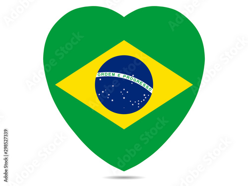 Flag of Brazil Vector illustration eps 10
