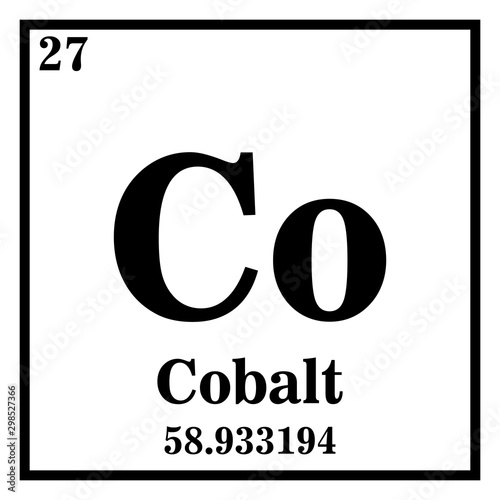Cobalt Periodic Table of the Elements Vector illustration eps 10