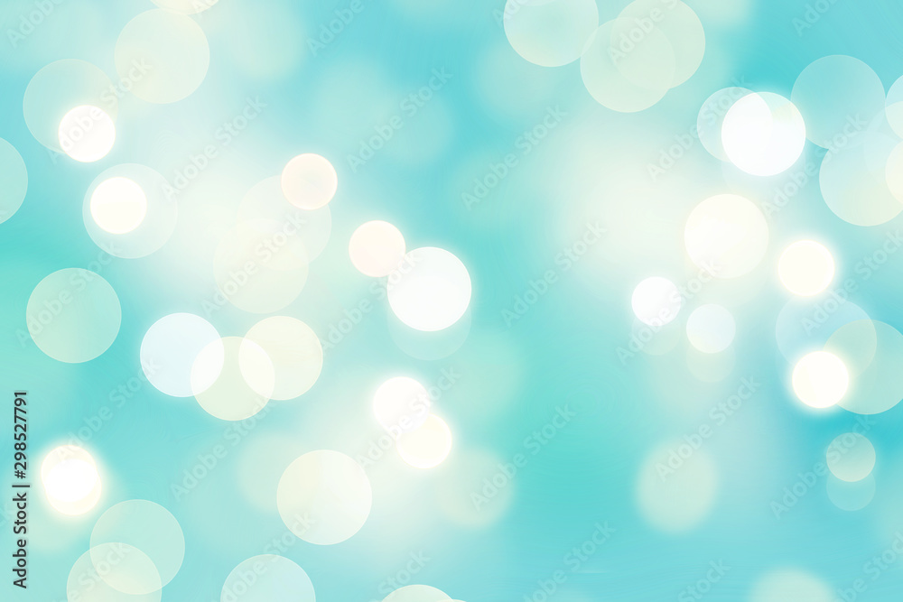 Fototapeta premium Abstract teal bokeh background