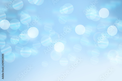 Bokeh in gentle blue background	