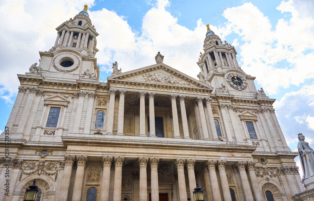 Main facade of St Paul's Cathedral, London, United Kingdom