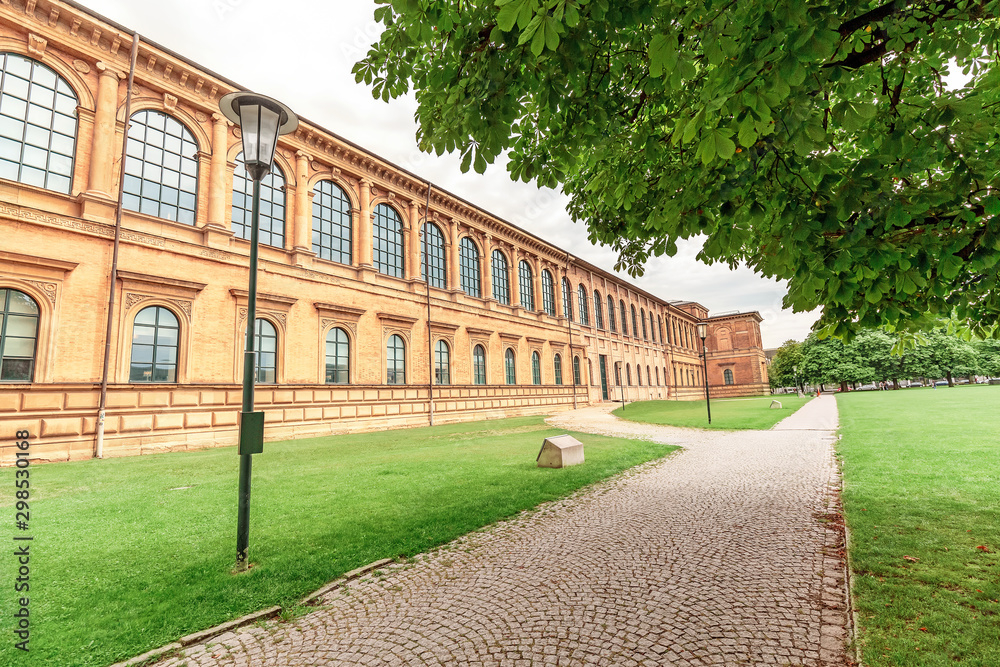 View of the old Pinakothek art gallery in Munich, Germany