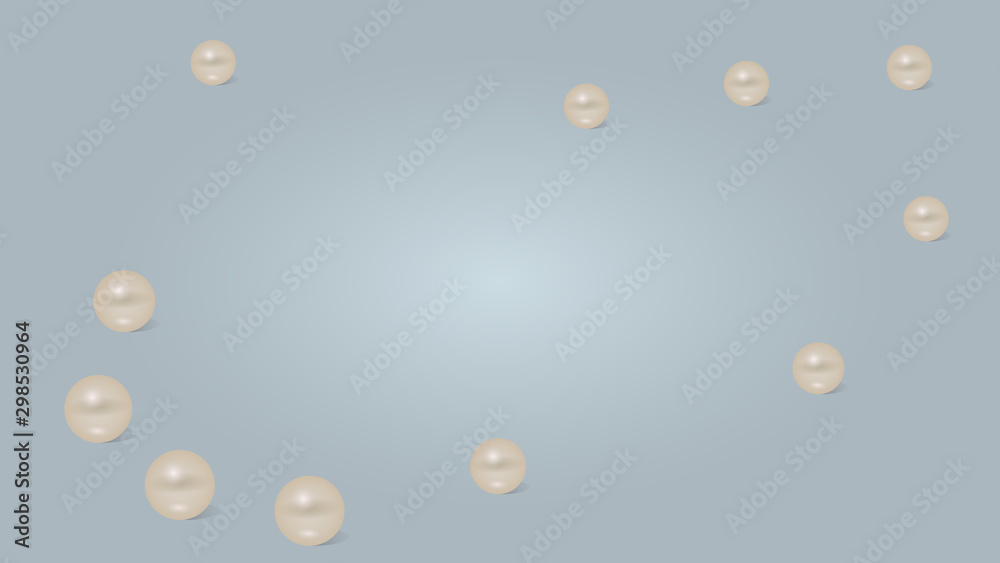 background with white pearls isolated on a gray background background with white pearls isolated on a gray background