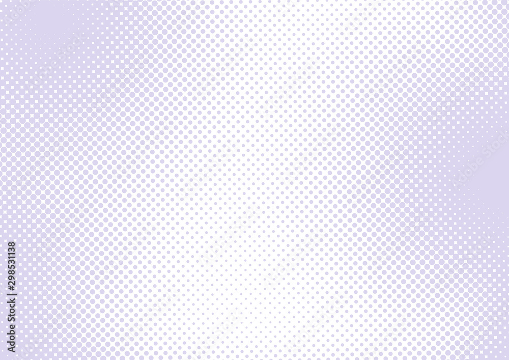 Fototapeta Light purple and white pop art background in retro comic style with halftone dots design, vector illustration eps10