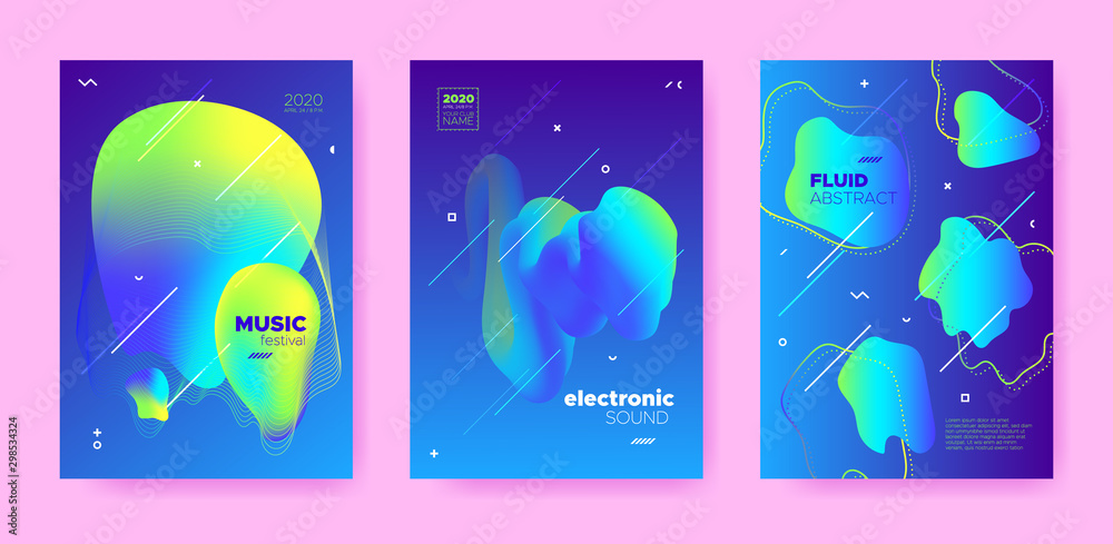 Electronic Music. Dj Party. Neon Futuristic 