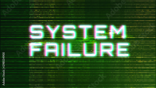 Abstract Cyberspace Background. System Failure Screen Vector