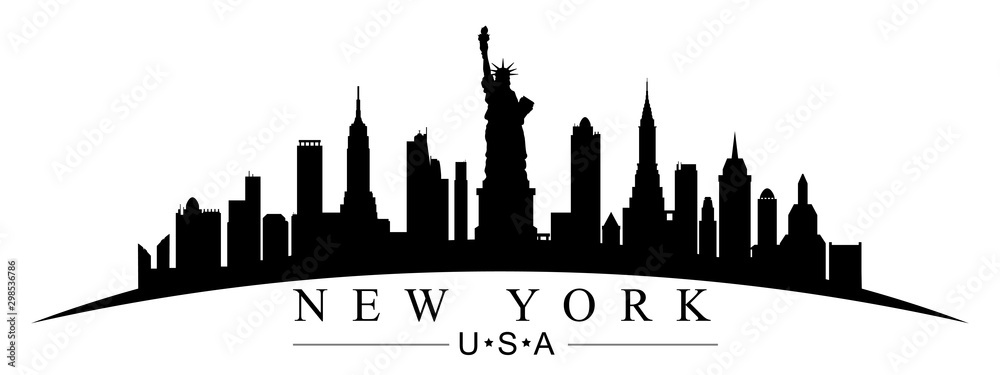 New York city silhouette - for stock