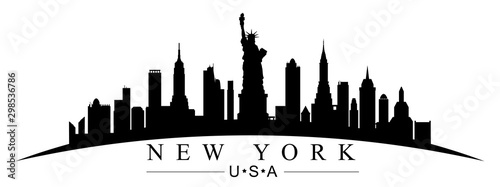 Fotografie, Obraz New York city silhouette - for stock