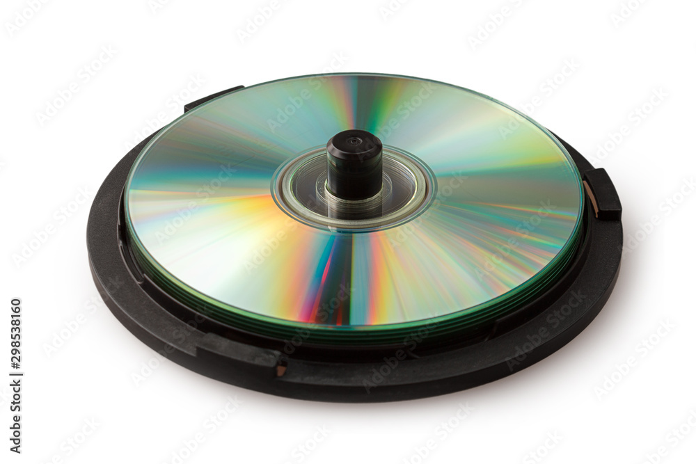 pack in box CD isolated on white background close up pack in box CD isolated on white background close up