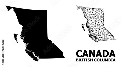 Solid and Network Map of British Columbia Province