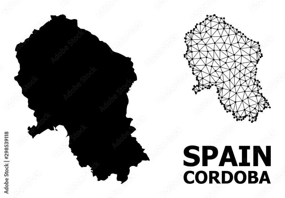 Solid and Network Map of Cordoba Spanish Province
