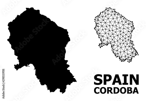 Solid and Network Map of Cordoba Spanish Province photo