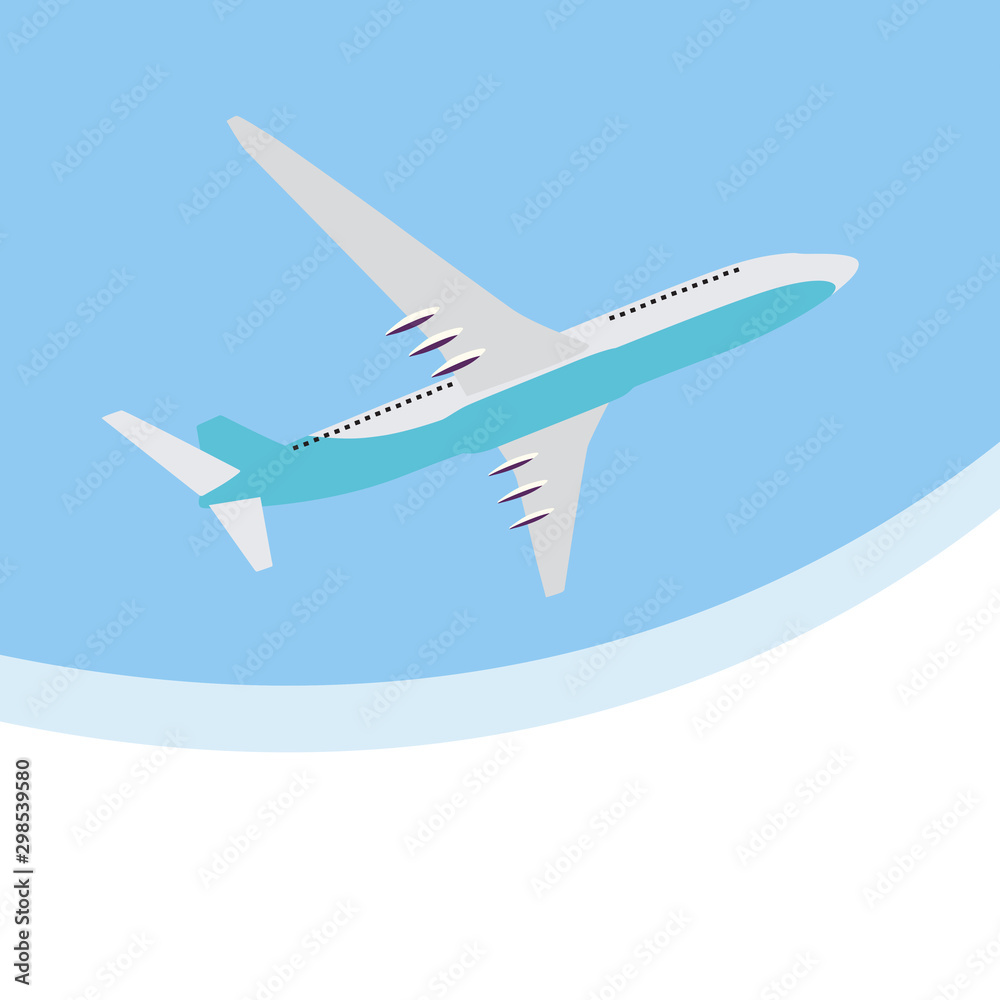 Abstract Airplane Transportation Background. Vector Illustration