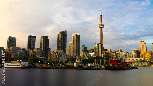 toronto sky line during sunset