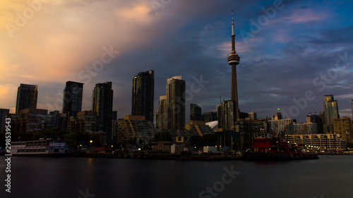 toronto sky line during sunset