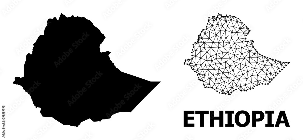 Solid and Network Map of Ethiopia