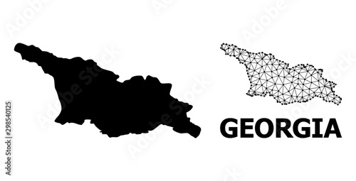 Solid and Mesh Map of Georgia