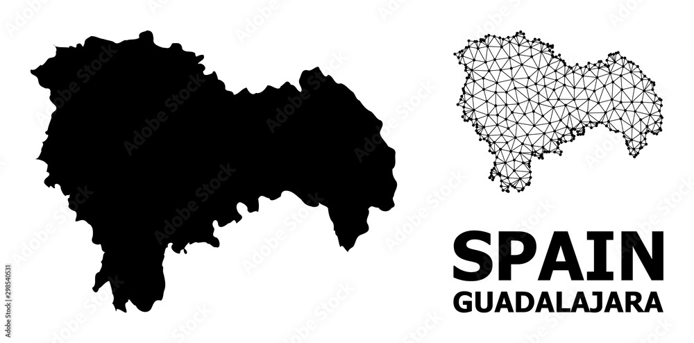 Solid and Network Map of Guadalajara Province