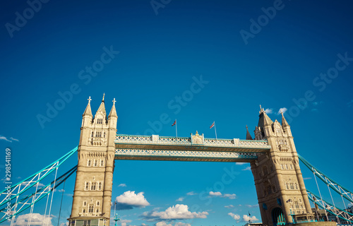 Tower Bridge in the city of London, United Kingdom. Bridge city symbol.