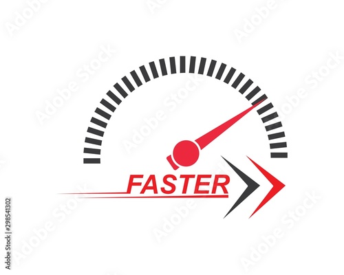 faster speed logo icon of automotive racing concep photo