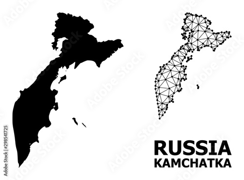Solid and Network Map of Kamchatka Peninsula