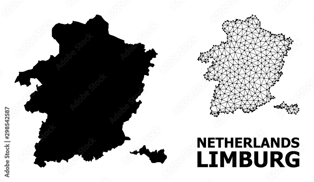 Solid and Mesh Map of Limburg Province