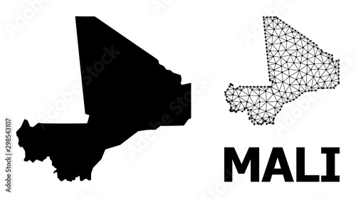 Solid and Mesh Map of Mali