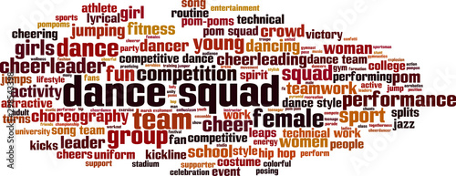 Dance squad word cloud