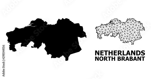 Solid and Mesh Map of North Brabant Province photo