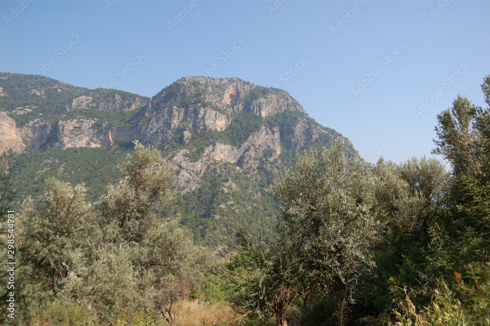 A mountain seen from the Lycian Way leading to Kabak Köyü, Turkey