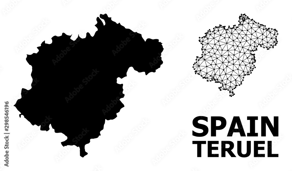 Solid and Network Map of Teruel Province