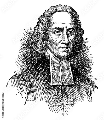 Jonathan Edwards, vintage illustration