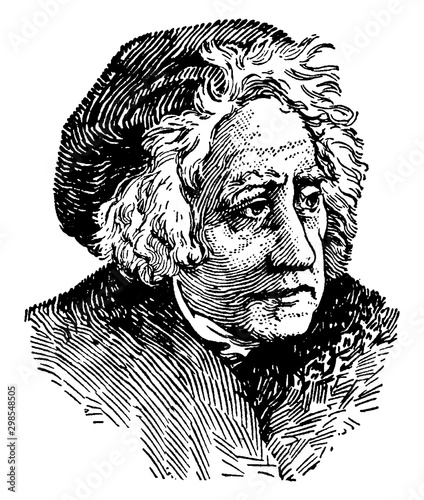 Sir William Herschel, vintage illustration photo