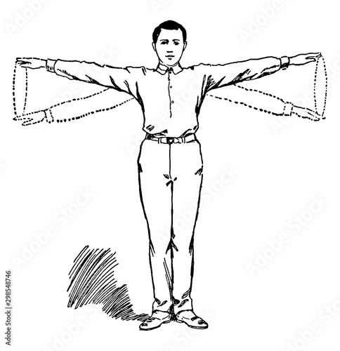 Exercise vintage illustration.