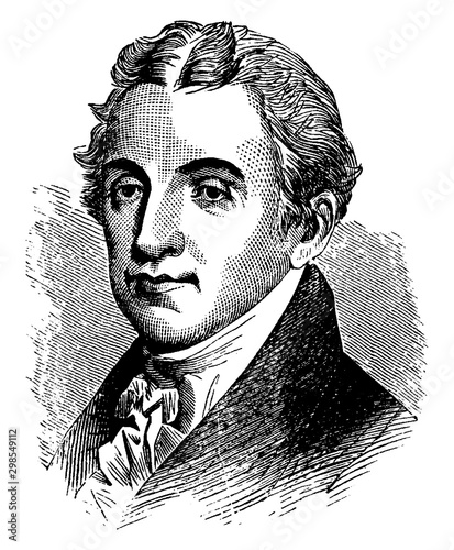 James Monroe, vintage illustration