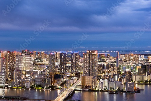 東京都港区汐留から見た東京の夜景