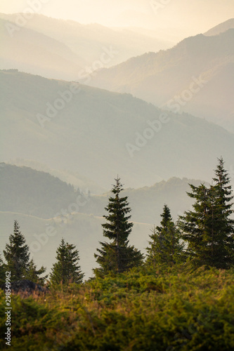 Apuseni mountain range from carpathians mountains of Romania.