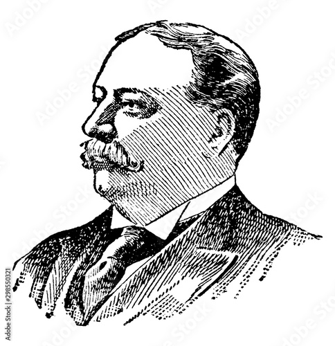 William Taft, vintage illustration
