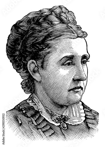 Julia Ward Howe, vintage illustration