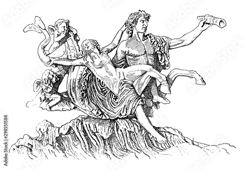 Triton Nymph vintage illustration.